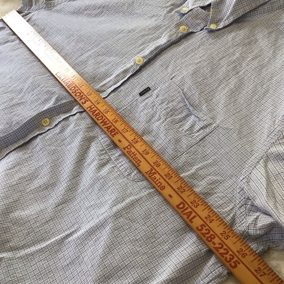 Barbour Men's Lightweight Cotton Blue Plaid Button Down Shirt XL - Picture 9 of 13